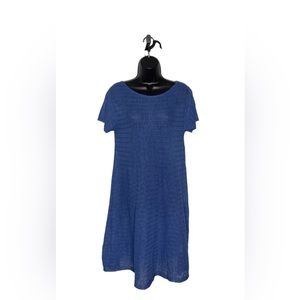 Sarah Pacini Blue Sheer Linen Dress One Size NWOT